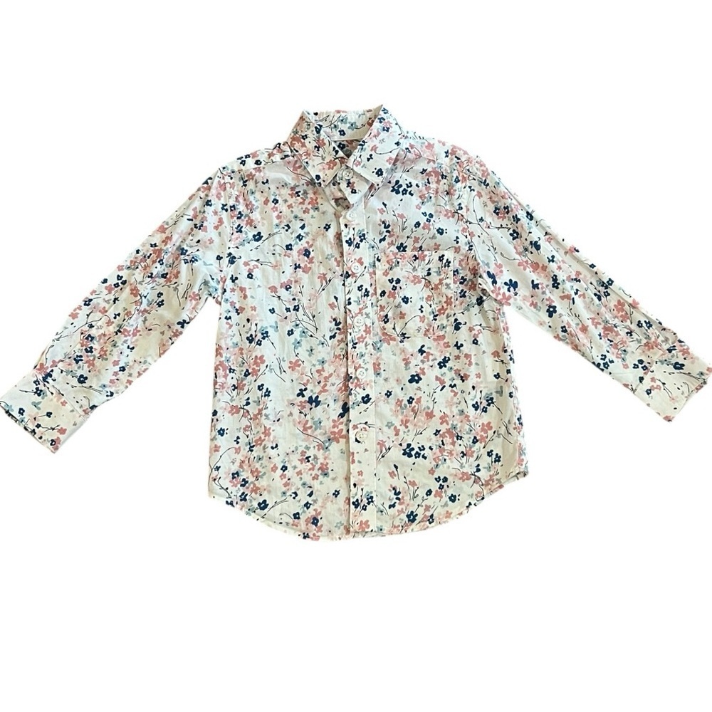 Appaman Girls Floral Shirt Size 4T Button Up